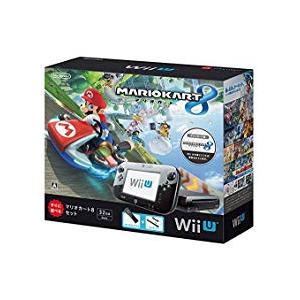 【送料無料】【中古】Wii U マリオカート8 セット クロ 本体（箱説付き）