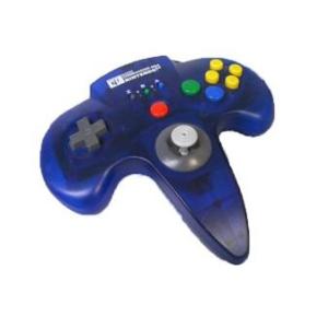 送料無料】【中古】N64 任天堂64 コントローラーBros クリアブルーN64