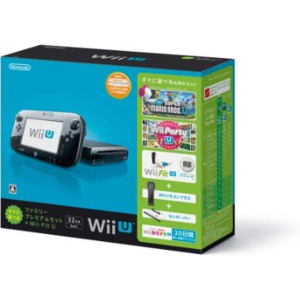 【送料無料】【中古】Wii U すぐに遊べるファミリープレミアムセット+Wii Fit U(クロ)(...