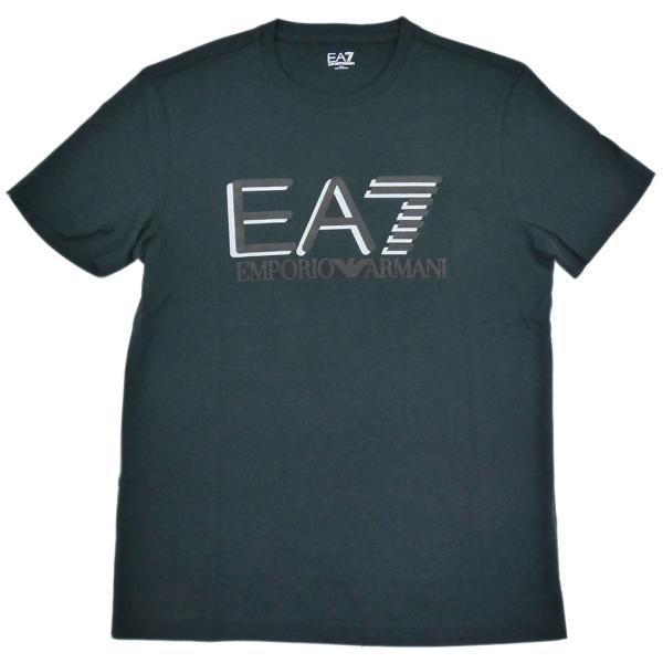 アルマーニ Tシャツ メンズ エンポリオ アルマーニ 丸首 半袖 EA7 ロゴ プリント ネイビー ...