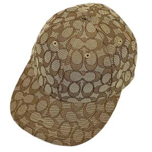 コーチ 帽子 C5211-KHA COACH メンズ シグネチャー ジャカード キャップ カーキ アウトレット 新品