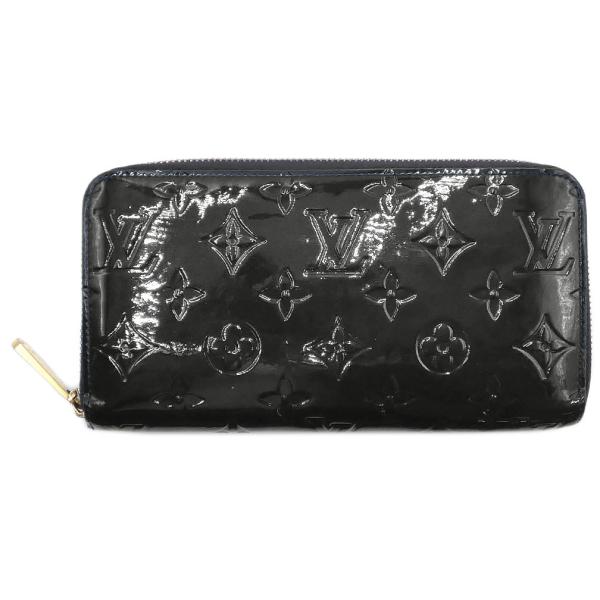 ルイヴィトン 財布 LOUIS VUITTON モノグラム・ヴェルニ ジッピー・ウォレット ブルーア...