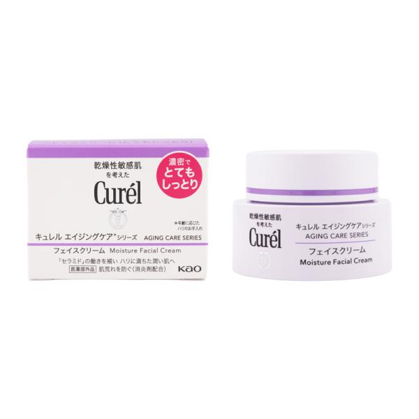 Curel キュレル エイジングケアシリーズ フェイスクリーム 40g 無香料 無着色 アルコールフ...