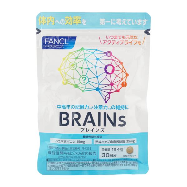 FANCL ファンケル BRAINs ブレインズ 機能性表示食品 30日分 サプリメント 健康食品 ...