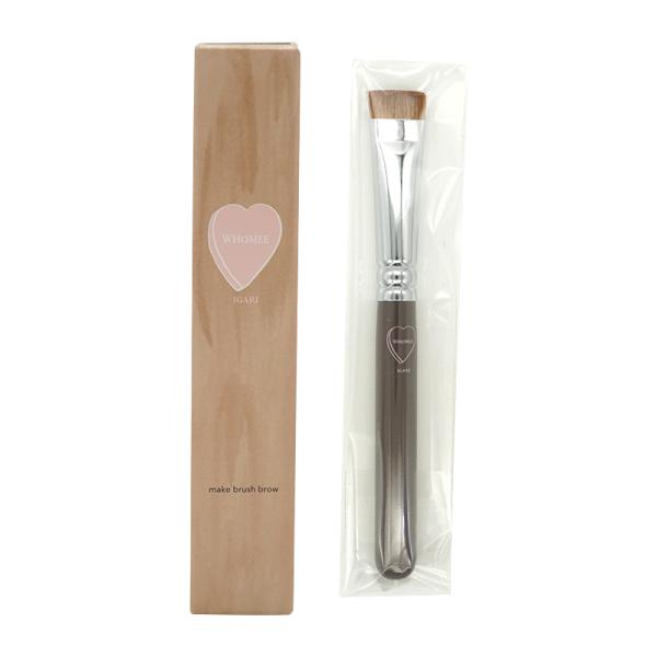 whomee  フーミー アイブロウブラシ 平行眉ブラシ 熊野筆 メイク道具   ブラシ 動物毛 メ...