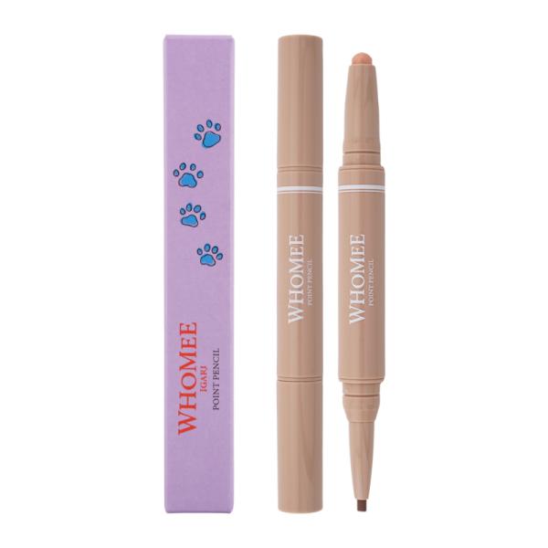 whomee  フーミー ポイントペンシル  ハイライト・眉墨  ２種類ペンシル ブラウン ベージュ...