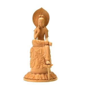 木彫り仏像】 ☆白檀弘法大師（空海） 坐2.0寸 総高16.5cm 「真言宗脇