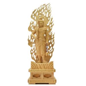 木彫り仏像 園城寺形【訶梨帝母（鬼子母神）倚像】 柘植金泥仕様 高