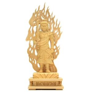 ☆不動明王半跏像 楠木 坐7.5寸 総高62cm : 海宇工芸館 Yahoo!店