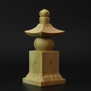 五輪塔 角五輪塔 クリスタル 高さ12.5cm 12号 舎利容器 仏舎利 舎利塔