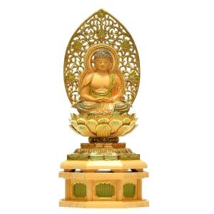 仏像 稲荷大明神 騎狐像 総高15cm 桧木彩色 お稲荷さん お稲荷様 稲荷
