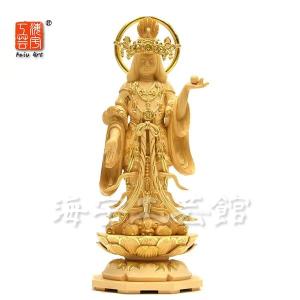 木彫り仏像】 ☆白檀弘法大師（空海） 坐2.0寸 総高16.5cm 「真言宗脇