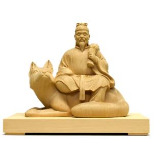 木彫り神像・お稲荷さん 【宇迦之御魂神（うかのみたまのかみ