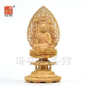 木彫り神像 稲荷大神【最上位経王大菩薩（最上尊）】 楠木（クスノキ