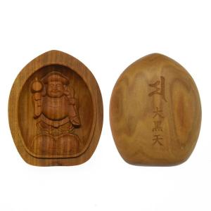 木彫り仏像 香合仏/懐中仏 【聖観音菩薩立像】 白檀（びゃくだん