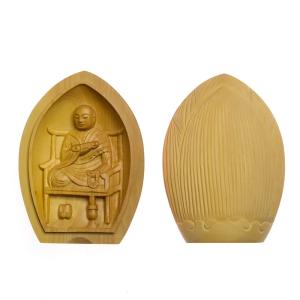 木彫り仏像 柘植蓮型 懐中仏/香合仏 【弘法大師...の商品画像