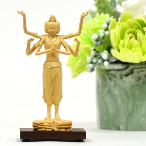 開運招福 木彫 柘植【七福神宝船】 幅16cm : 海宇工芸館 Yahoo!店