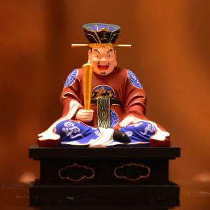 木彫り神像 稲荷大神【最上位経王大菩薩（最上尊）】 楠木（クスノキ