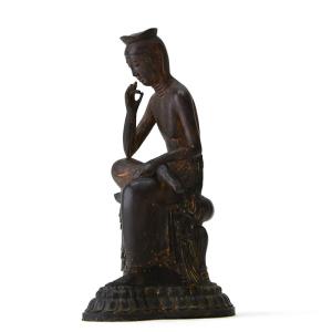木彫り仏像-小仏 広隆寺形【弥勒菩薩半跏思惟像...の詳細画像5