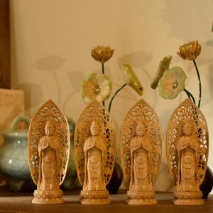 木彫り仏像 ミニ香合仏/懐中仏 【虚空蔵菩薩】 干支お守り本尊・丑年