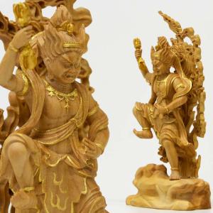 木彫り仏像‐小仏 【蔵王権現】 柘植 金泥書の詳細画像4