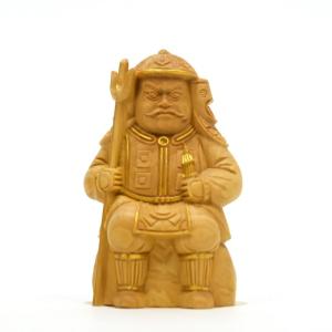 開運招福 木彫り 仏像 柘植一本彫【七福神】 幅約15cm 「七福神