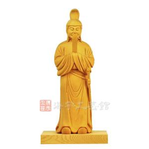木彫り仏像 【大元帥明王】 桧木 立5.0寸 総高26.5cm : 海宇工芸館