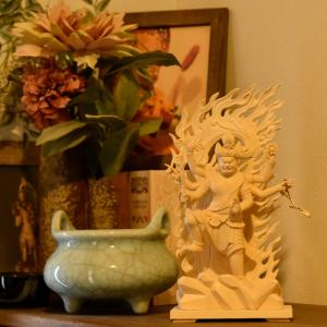 神像 豊玉姫 総高19cm 鰐女 桧木彩色 : 栗田こだわり仏像専門店 - 通販