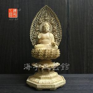 木彫り仏像‐小仏 【蔵王権現】 柘植 極彩色（青） : 海宇工芸館 Yahoo