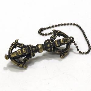 密教法具 カルタリ 真鍮製 Sサイズ 曲刀 五鈷杵 金剛斧 宝斧 金剛杵