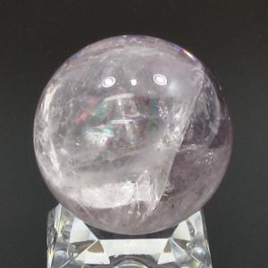 アメジスト 丸玉 置物 紫水晶 アメジストクォーツ 直径78mm 台座