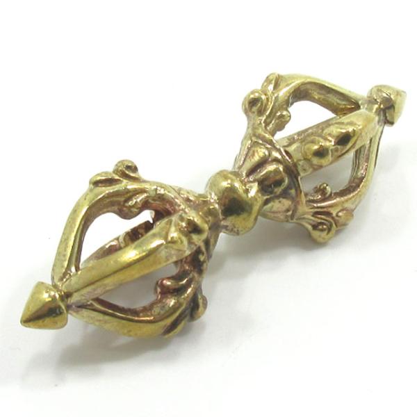 密教法具 五鈷杵 金剛杵 ミニサイズ 巾着袋付き バジュラ 仏具 約5.6ｃｍ ヴァジュラ 寺院 法...