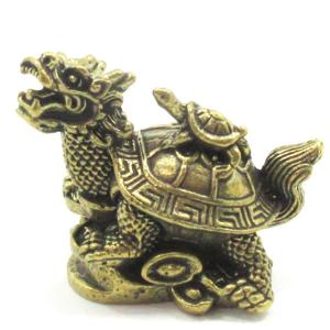 龍亀 ロングイ キーホルダー ろんぐい 金色 アクセサリー お守り 龍 亀