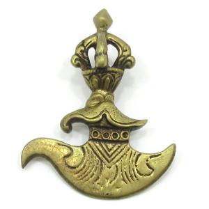 九鈷杵 金剛杵 バジュラ 密教法具 真鍮 長さ約9．2cm ヴァジュラ