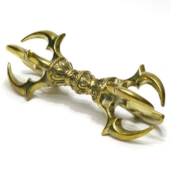 五鈷杵 バジュラ 密教法具 Ｍサイズ 法器 仏具 金剛杵12.5ｃｍ 金剛杵 降魔杵 ドルジェ ヴァ...