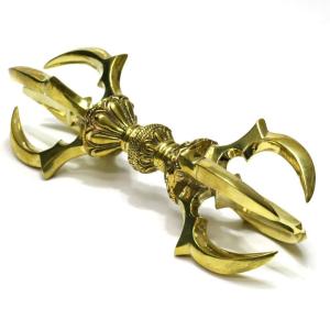 九鈷杵 バジュラ 金剛杵 密教法具 真鍮 約11.5cm ヴァジュラ
