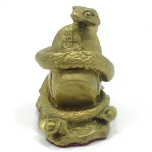 巳 蛇の置物 銅製 8cm ヘビ 元宝巻き付き : 横浜中華街龍 - 通販