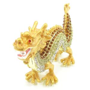 龍 置物 風水 黄龍 開運 金龍 ラインストー...の詳細画像4