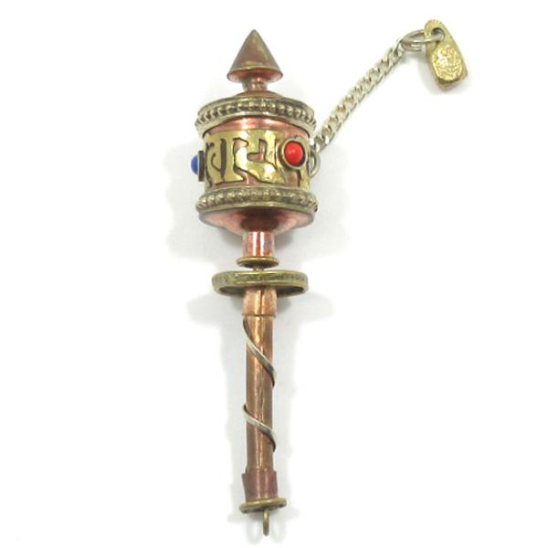 マニ車 摩尼車 チベット密教法具 仏具 法具 観音菩薩 マントラ 真言 アクセサリー 開運グッズ 幸...