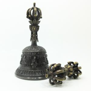 金剛鈴 持鈴 ガンター 仏具 高さ約13cm 直径約7cm 金剛鈴と五鈷杵