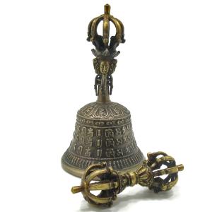 【修縁堂】金剛塔鈴 鐘 法器仏具 チベット密教 バジュラ希少vajra21CM 修縁堂】チベット仏教法器鐘五鈷金剛鈴 真鍮製 密教パワー 密教法具