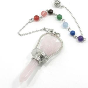 エンジェルワンド チャクラ ヒーリングワンド ローズクォーツ 長さ約