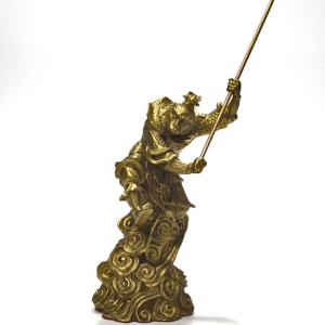 金運！魔除け！祈祷品 黄金不動明王様 金属性お守り護符 曼殊門跡寺院