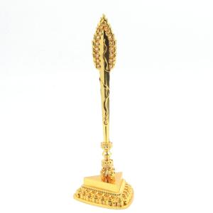 密教法具 九鈷杵 カツマ 羯磨 真鍮製 精品 Mサイズ （ 十字バジュラ