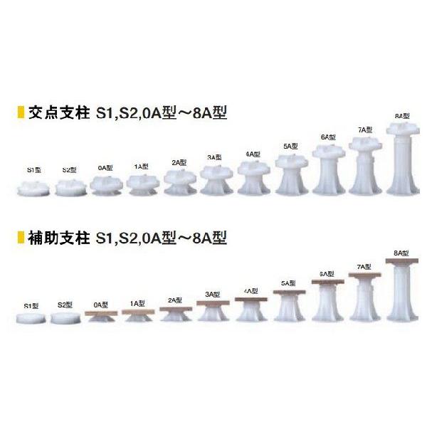 交点支柱・補助支柱【Ｓ1型・Ｓ2型】木質系ＯＡフロアＬＭシリーズ用/フクビOAフロアー/フリーアクセ...