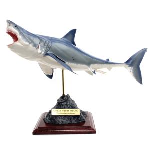 ホホジロザメ　フィギュア2　プロモデル　Great white shark（フィッシュカービング）※受注生産4ヵ月待ち（代引き不可）｜kaiyokobo