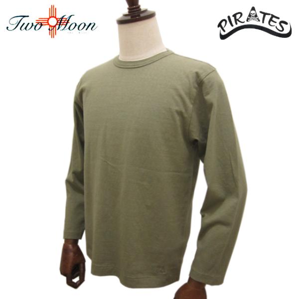 着画あり TWO MOON トゥー・ムーン lot 20289 (セージ) クルーネック 丸胴ボディ...