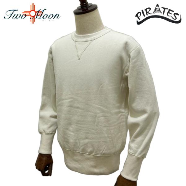 TWO MOON トゥー・ムーン lot 92022 (オールドホワイト) 両V 長リブ 吊り編み ...