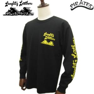 LANGLITZ LEATHERS ラングリッツレザー Type A (ブラック/プリントカラー:ゴールド) ロングスリーブTシャツ｜kaizoku-pirates