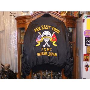 80'S☆SEABEES☆ツアージャケット☆黒M☆ビンテージ☆スカジャン 80'S☆SEABEES☆ツアージャケット☆黒M☆ビンテージ☆スカジャン